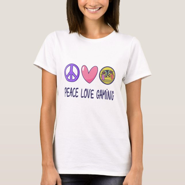 T-shirt Paix Amour Gaming (Devant)