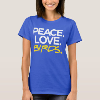T-shirt Paix. Amour. Les oiseaux.