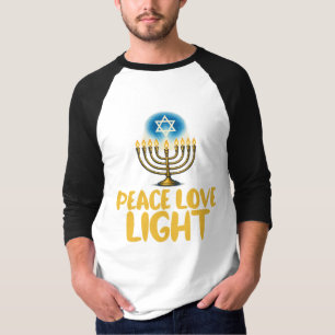 T-shirt Paix Amour Lumière Vacances Juives