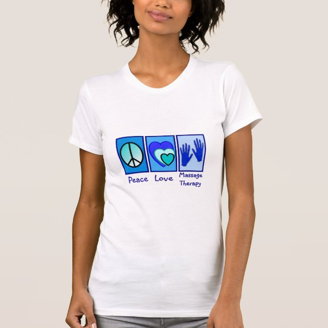 T-shirt Paix, Amour, Massage-Thérapie Cadeaux (Devant)