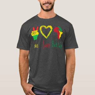T-shirt Paix, Amour, Mois de l'histoire noire Black Pride