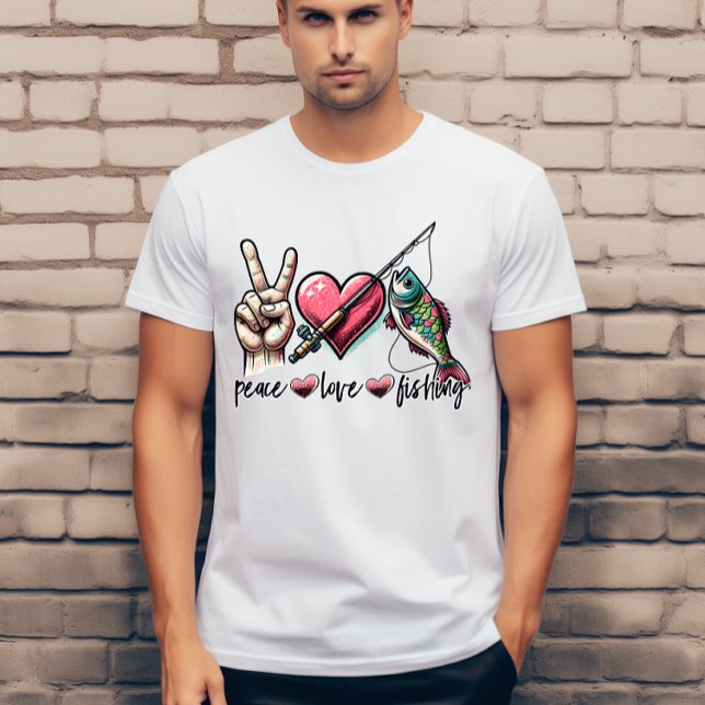 T-shirt Paix amour pêche (Créateur téléchargé)