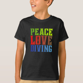 T-shirt paix amour plongée