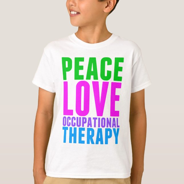 T-shirt Paix Amour Professionnel Enfants (Devant)