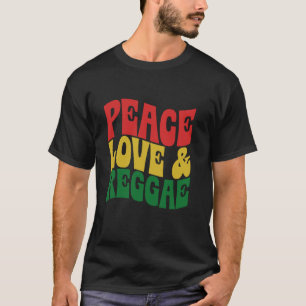 T-shirt Paix Amour Reggae - Rastafari Groovy