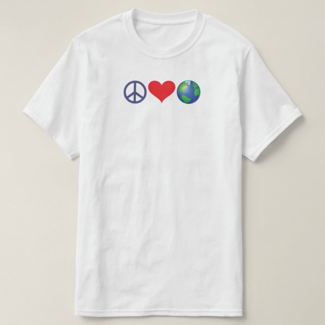 T-shirt Paix amour Terre (Design devant)