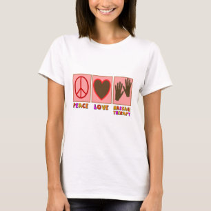 T-shirt Paix, amour, thérapie de massage