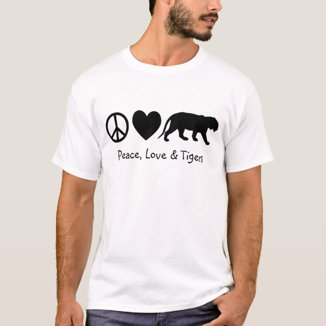 T-shirt Paix, Amour & Tigres (Devant)