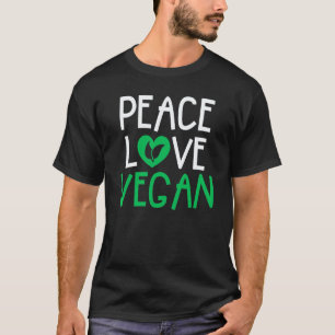 T-shirt Paix Amour Végétalien Végétarien Végétalien