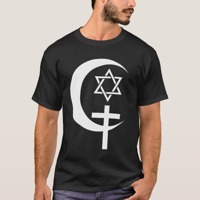 T-SHIRT PAIX CHRÉTIENNE MUSULMANE DE L'EGYPTE DE JUIF (Devant)