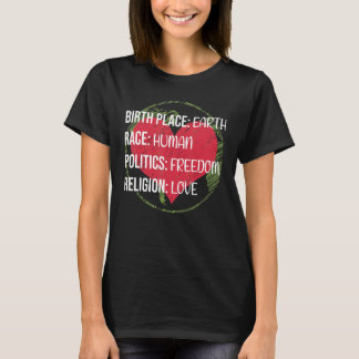T-shirt Paix colorée Fière Humaniste