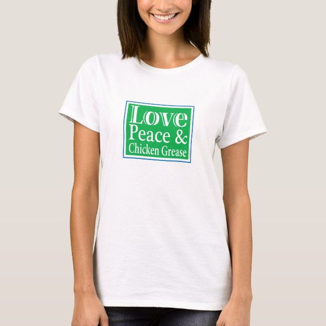 T-shirt Paix d'amour et chemise de dames de graisse de (Devant)