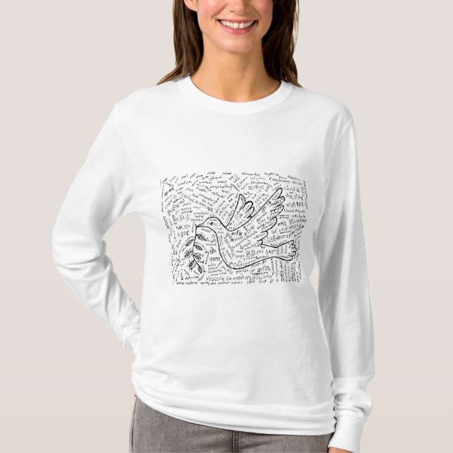 T-shirt paix dans toutes les langues (Devant)