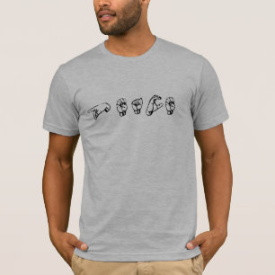 T-shirt Paix d'ASL (langue des signes américaine)