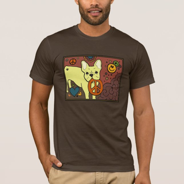 T-shirt Paix de bouledogue français (Devant)