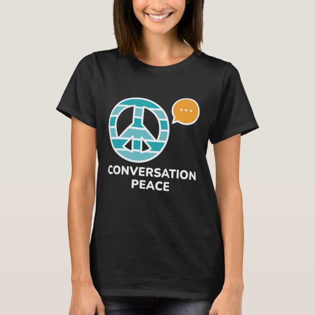 T-shirt Paix de la conversation (Devant)