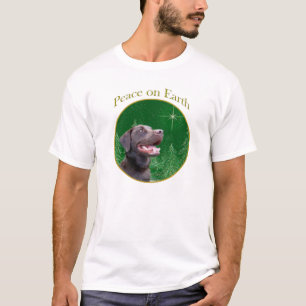 T-shirt Paix de labrador retriever (chocolat)