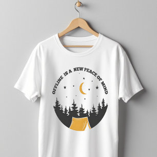T-shirt Paix de l'esprit camping hors ligne