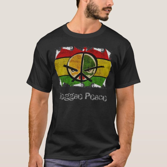 T-shirt paix de reggae (Devant)