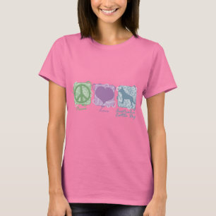 T-shirt Paix en pastel, amour, et chiens australiens de