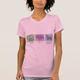T-shirt Paix en pastel, amour, et colleys barbus