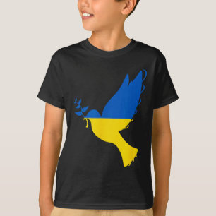 T-shirt Paix en Ukraine Colombe. Soutenez l'Ukraine. Souti