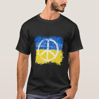 T-shirt Paix En Ukraine Drapeau Crest Ukraine Paix