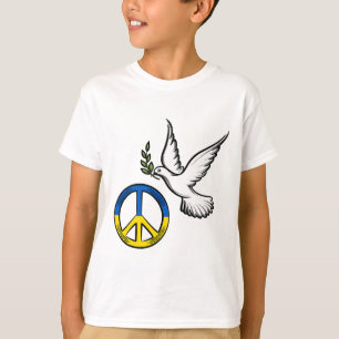 T-shirt Paix en Ukraine Je suis avec l'Ukraine Colombes d'