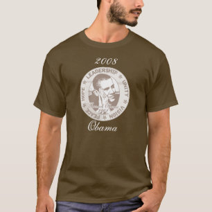 T-shirt Paix, espoir, direction, unité, vision - Obama 08