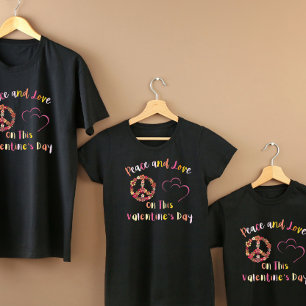T-shirt Paix et amour à la Saint Valentin