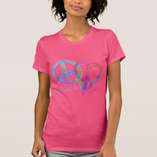 T-shirt Paix et Amour Art Abstrait original à porter