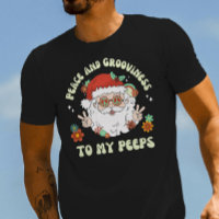 Paix et Grooviness Hippie rétro Père Noël Noël