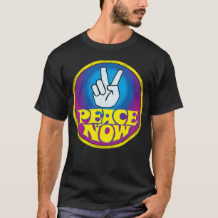 T-shirt Paix maintenant Super style hippie rétro