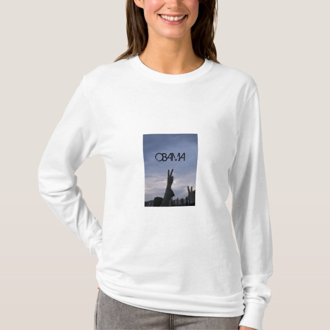 T-shirt Paix, OBAMA - customisé (Devant)