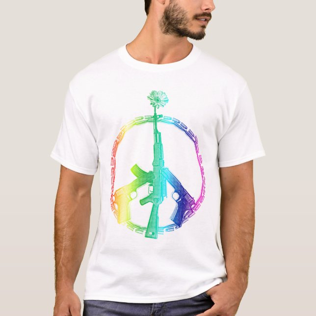 T-shirt Paix par guerre (Devant)