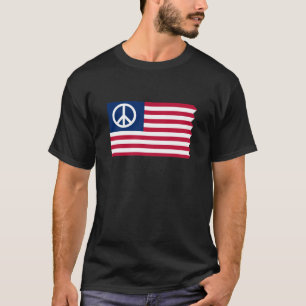 T-shirt Paix Patriotique Et Drapeau Américain