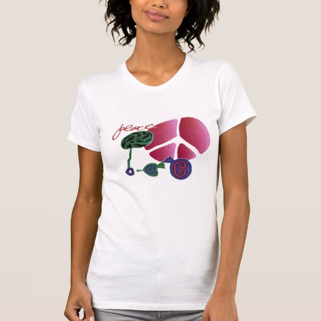 T-shirt paix pop loppy (Devant)