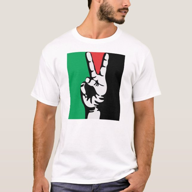 T-shirt paix pour le drapeau de la Palestine (Devant)