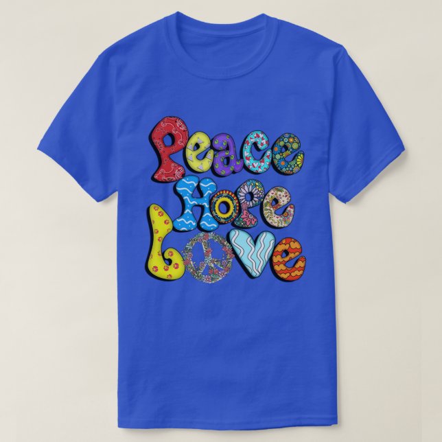 T-shirt PAIX SIGN LOVE 60s Tie Dye Hippie Halloween Co (Design devant)