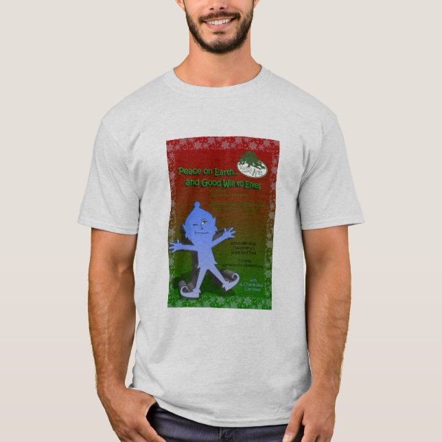 T-shirt Paix sur terre… Bonne volonté aux elfes ! (Devant)