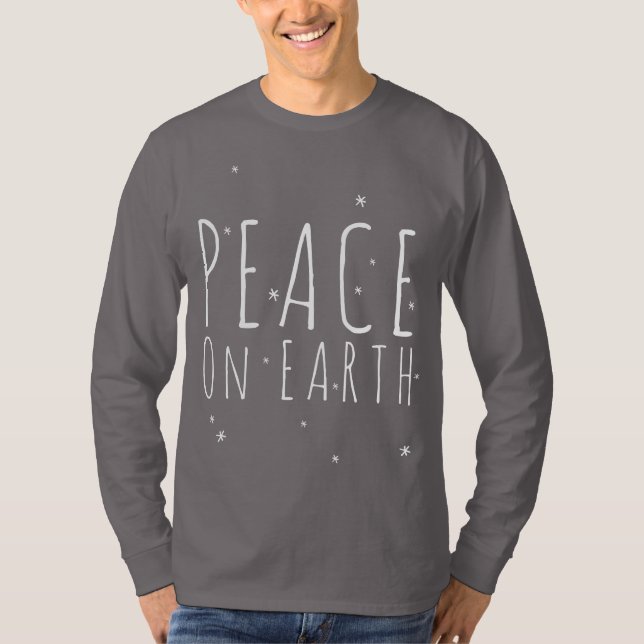 T-shirt Paix sur Terre Citation Fête des flocons de neige (Devant)