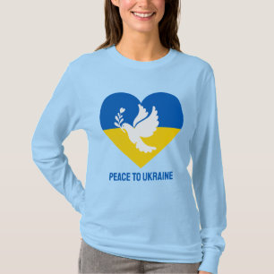 T-shirt Paix textuelle à l'Ukraine