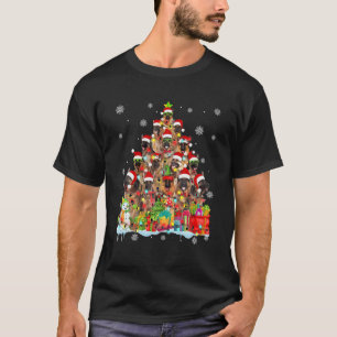 T-shirt Pajama allemand Shepherd Père Noël Christmas Tree 