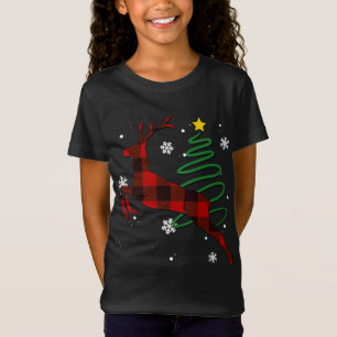 T-Shirt Pajama Chri de la famille des cerfs de Buffalo Red