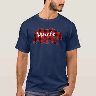 T-shirt Pajama de famille de l'ours de l'oncle rouge à pla