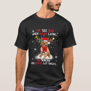 T-shirt Pajama de Noël clair père Noël Cavoodle Reindee