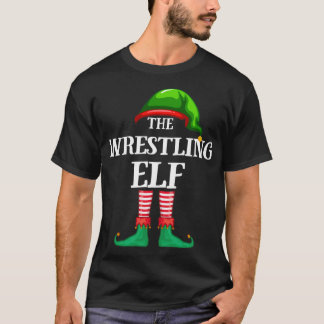 T-shirt Pajama de Noël de la famille des elfes de lutte