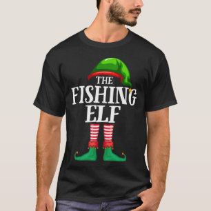 T-shirt Pajama de Noël de la famille des elfes de pêche