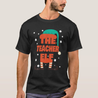 T-shirt Pajama de Noël de l'elfe enseignant - Fa de jumela