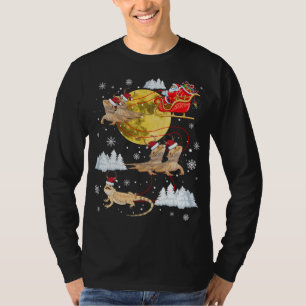 T-shirt Pajama de Noël des rennes de dragon à poils Père N